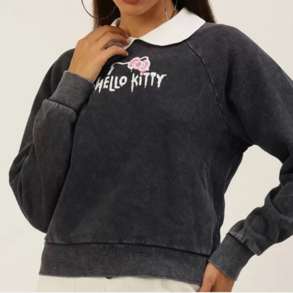 Hello Kitty Charcoal Crew Neck Sweater